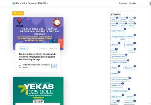 Kurum Dışı Duyuru ve Etkinlikler - PAÜ