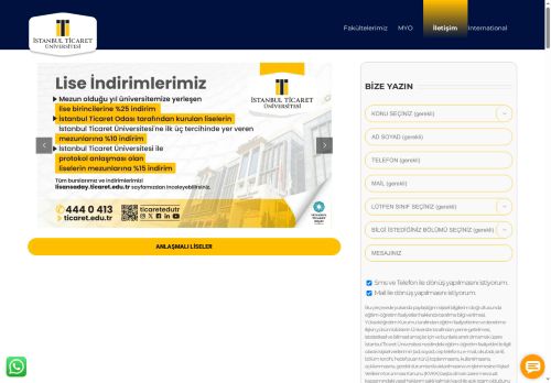 İSTANBUL TİCARET ÜNİVERSİTESİ - Ücretler