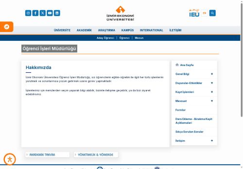 Öğrenci İşleri Müdürlüğü | İzmir Ekonomi Üniversitesi - Çift Anadal Programları (ÇAP)