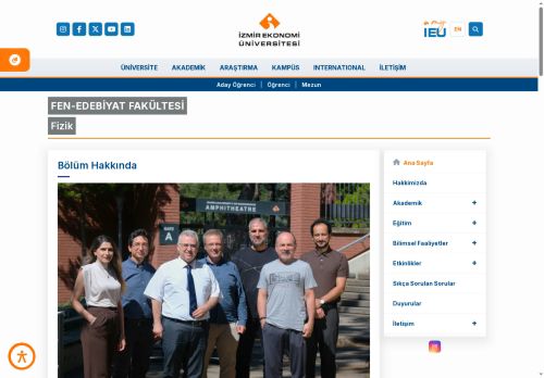 Fizik | İzmir Ekonomi Üniversitesi
