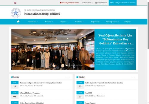 İnşaat Mühendisliği Bölümü