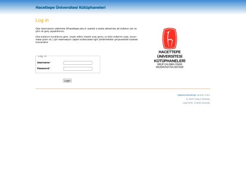 Log in | classroombookings