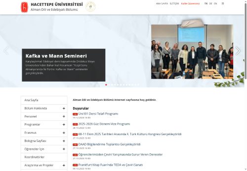 Hacettepe Üniversitesi Alman Dili ve Edebiyatı Bölümü