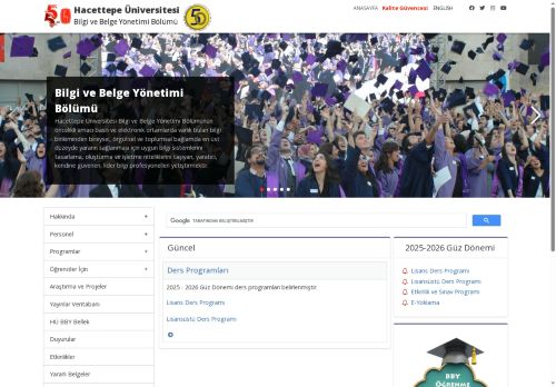 Bilgi ve Belge Yönetimi Bölümü