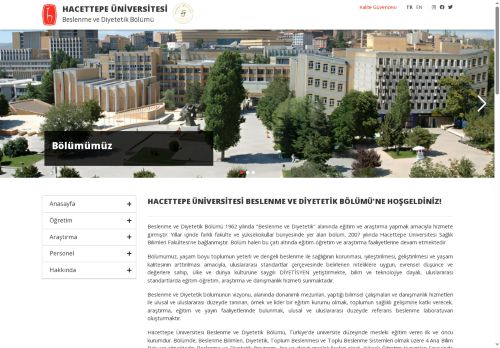 Hacettepe Üniversitesi Beslenme ve Diyetetik Bölümü