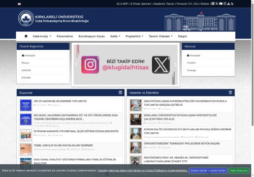 Gıda İhtisaslaşma Koordinatörlüğü - GİK ve GADOM Bilgilendirme Toplantısı - KLU