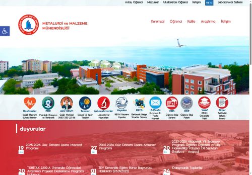 METALURJİ VE MALZEME MÜHENDİSLİĞİ BÖLÜMÜ