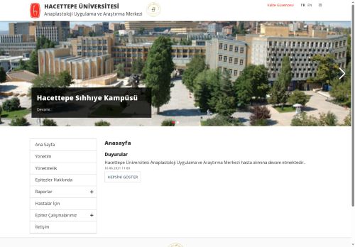 Hacettepe Üniversitesi Anaplastoloji Uygulama ve Araştırma Merkezi