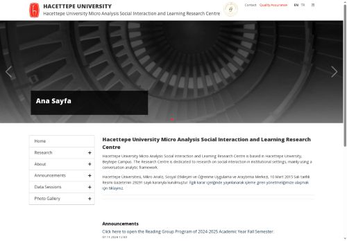 Hacettepe University Micro Analysis Social Interaction and Learning Research Centre
