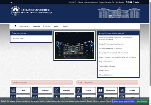 Yazı işleri ve Arşiv Şube Müdürlüğü - KLU