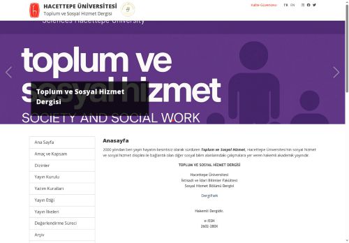 Toplum ve Sosyal Hizmet Dergisi