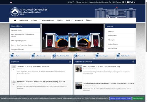 Fizik - KLU - Fen Edebiyat Fakültesi