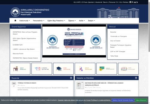 Matematik - KLU - Fen Edebiyat Fakültesi