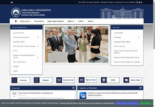 Mekatronik Mühendisliği - KLU - Teknoloji Fakültesi