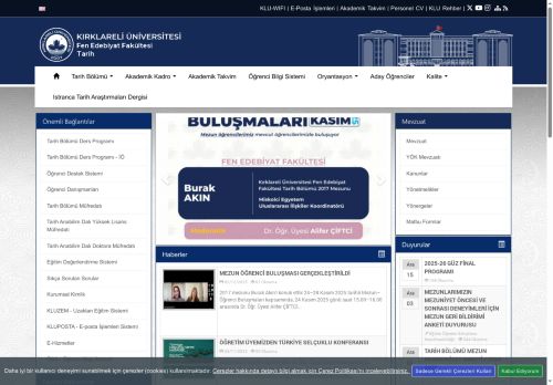 Tarih - KLU - Fen Edebiyat Fakültesi