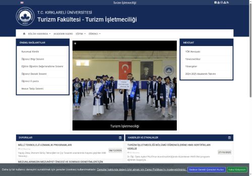 Turizm İşletmeciliği - KLU - Turizm Fakültesi