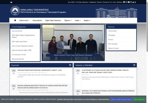 PMYO Kontrol ve Otomasyon Teknolojisi Programı - Kontrol ve Otomasyon Teknolojisi Programında Mezun Öğrenci Buluşmaları Etkinliği Gerçekleştirildi - KLU