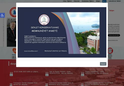 Devlet Konservatuvarı - Yurt dışından kabul edilecek adaylar için yapılacak 2023-2024 öğretim…