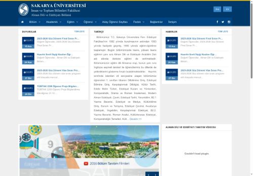 Sakarya University | Alman Dili ve Edebiyatı