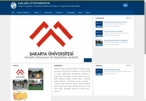 Sakarya Üniversitesi | YANGIN UYGULAMA VE ARAŞTIRMA MERKEZİ & YANGIN VE YANGIN GÜVENLİĞİ BÖLÜM