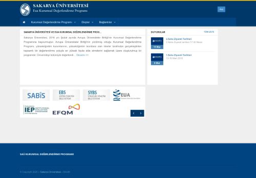 Sakarya Üniversitesi | EUA KURUMSAL DEĞERLENDİRME PROGRAMI | Sakarya Üniversitesi ve EUA Kurumsal Değerlendirme Programı