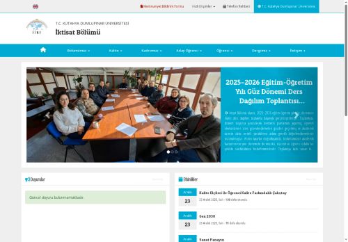 İktisat Bölümü