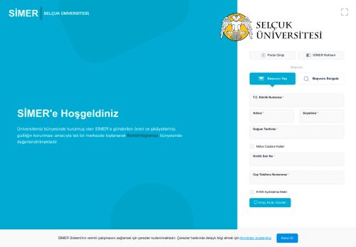 Selçuk Üniversitesi İletişim Merkezi - Başvuru
