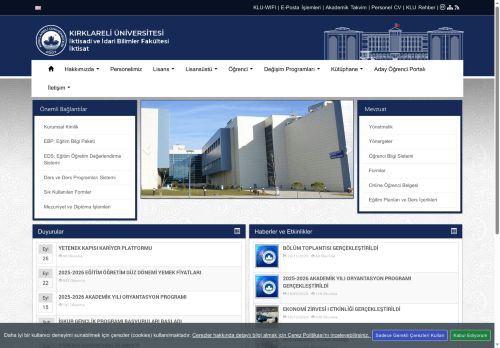 İktisat - 2024-2025 Eğitim Öğretim Dönemi Oryantasyon Programı - KLU - İktisadi ve İdari Bilimler Fakültesi