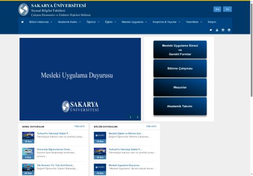 Sakarya Üniversitesi | Çalışma Ekonomisi ve Endüstri İlişkileri