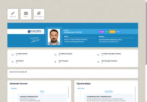 Doç.Dr. Muhammed HÜKÜM