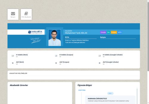 Arş.Gör.Dr. Muhammed Tarık ABLAK