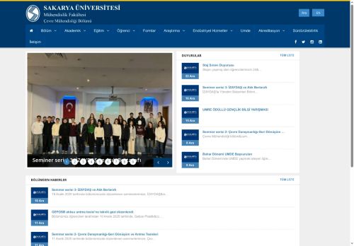 Sakarya Üniversitesi | Çevre Mühendisliği