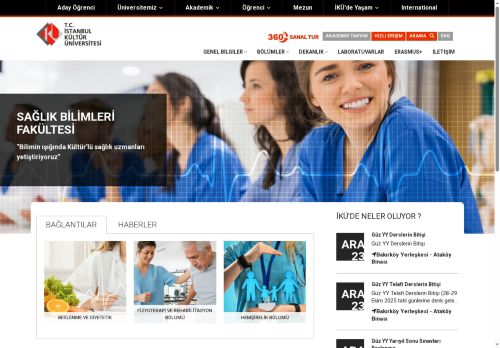 Sağlık Bilimleri Fakültesi | İstanbul Kültür Üniversitesi Sağlık Bilimleri Fakültesi
