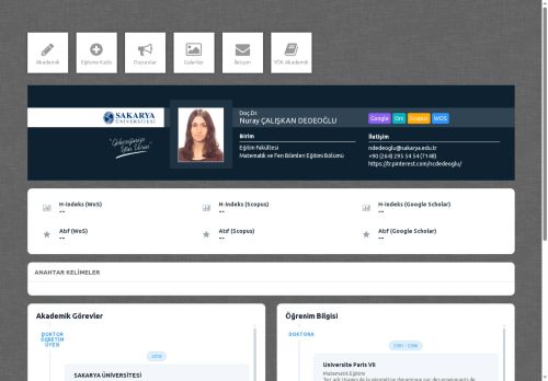 Doç.Dr. Nuray ÇALIŞKAN DEDEOĞLU