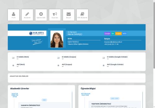 Dr.Öğr.Üyesi Merve SAVAŞÇI