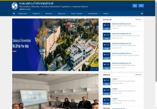 Sakarya Üniversitesi | Biyomedikal, Manyetik, Yarıiletken Malzemeler Uygulama ve Araştırma Merkezi (BİMAYAM)