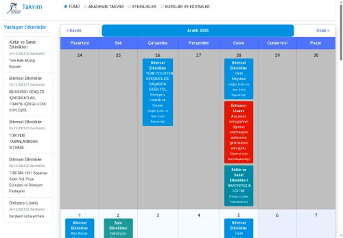 Takvim - Karabük Üniversitesi