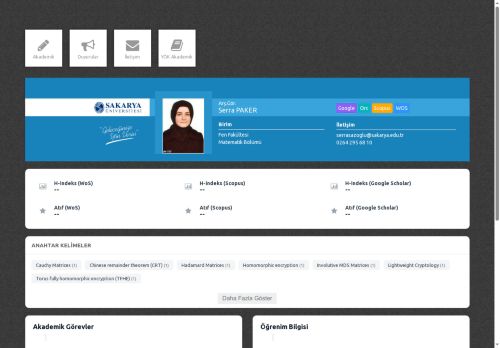 Arş.Gör. Serra PAKER