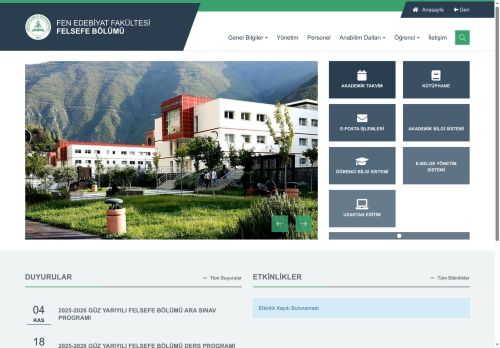 Fen Edebiyat Fakültesi - Felsefe Bölümü
