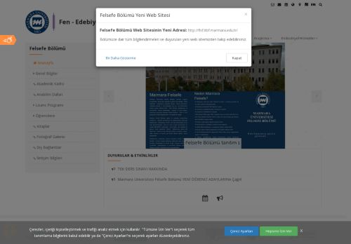 Marmara Üniversitesi - Felsefe Bölümü - Fen - Edebiyat Fakültesi