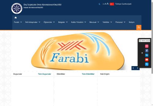 Anasayfa | Farabi Koordinatörlüğü