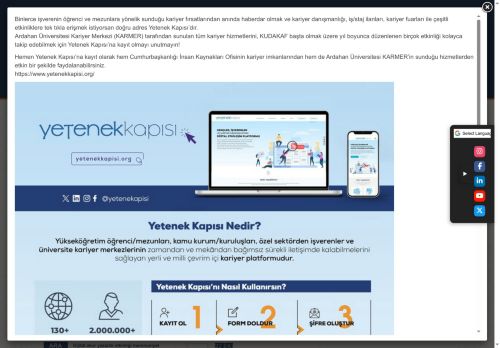 Anasayfa | KARİYER PLANLAMA VE MEZUN İZLEME UYGULAMA VE ARAŞTIRMA MERKEZİ