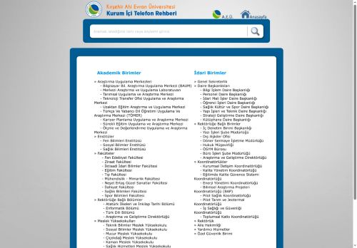 Ahi Evran Üniversitesi - REHBER