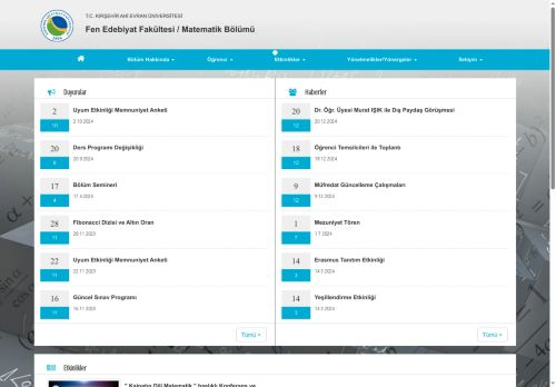 Fen Edebiyat Fakültesi / Matematik Bölümü