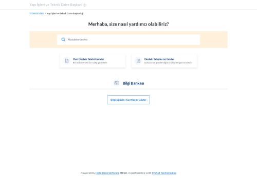 Yapı İşleri ve Teknik Daire Başkanlığı