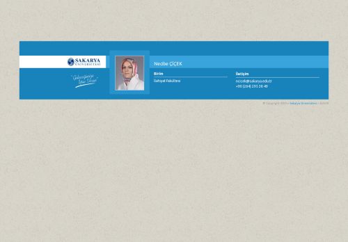 Sakarya Üniversitesi | Necibe ÇİÇEK