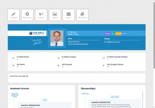 Dr.Öğr.Üyesi Halil UYSAL