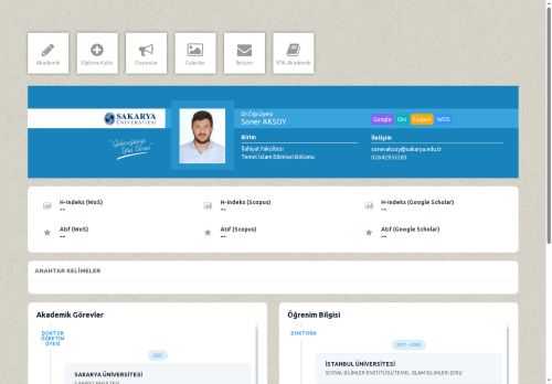 Dr.Öğr.Üyesi Soner AKSOY