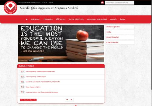 Sürekli Eğitim Uygulama ve Araştırma Merkezi - Gümüşhane Üniversitesi