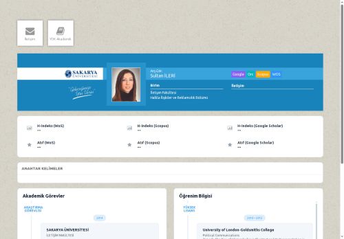 Arş.Gör. Sultan İLERİ